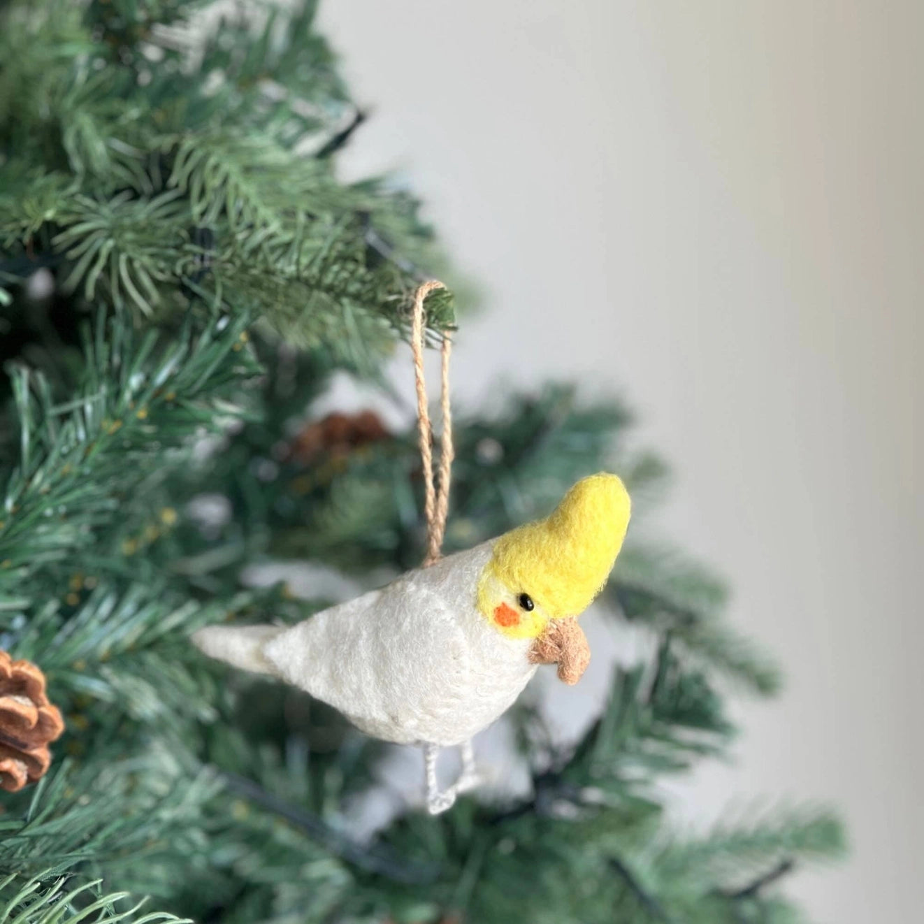 Brightly colored Felt Bird Ornaments, handmade in Nepal, a whimsical touch for your Christmas celebrations.