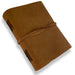 brown leather journal with leather strap