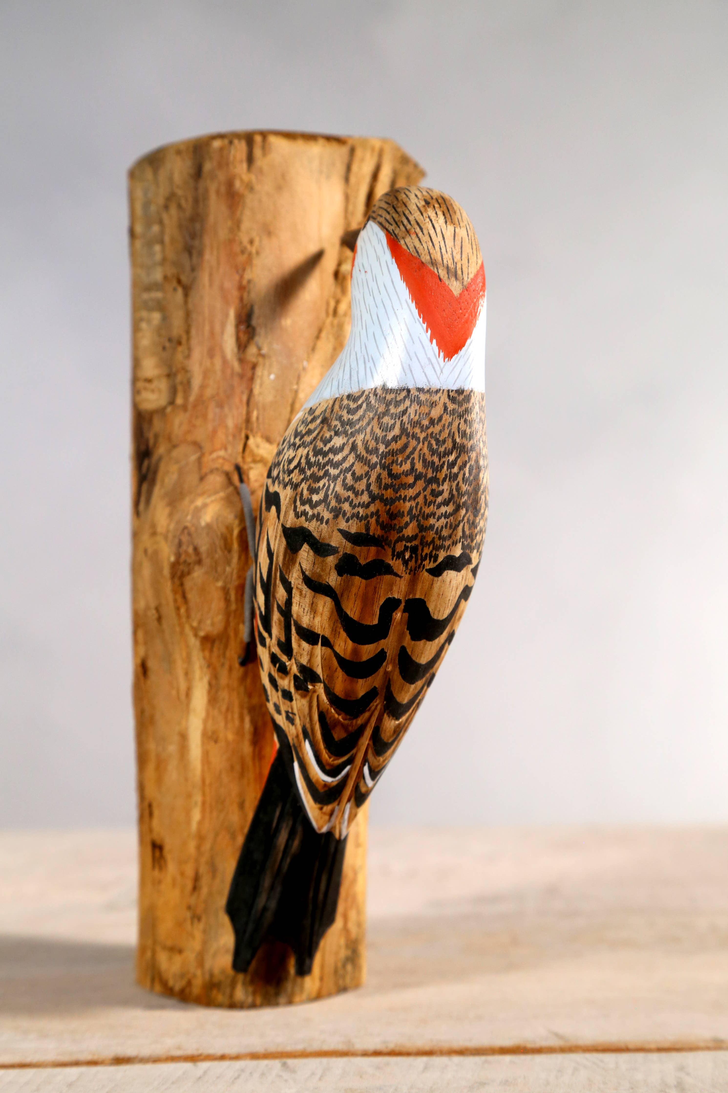 Woodpecker - Northern Flicker - 9.5"H  -Carved Ornament