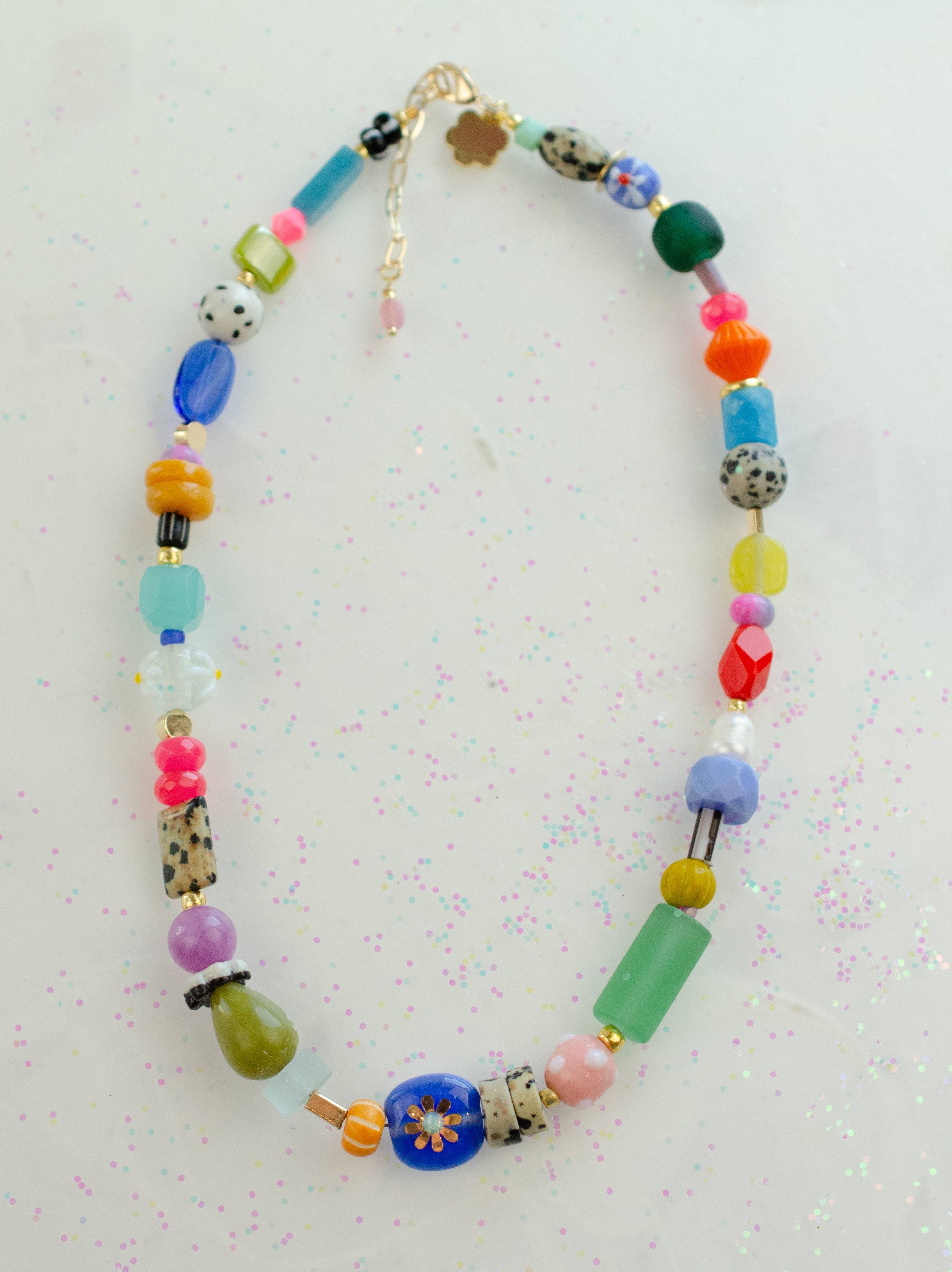 Bright Colorful Beaded Necklace