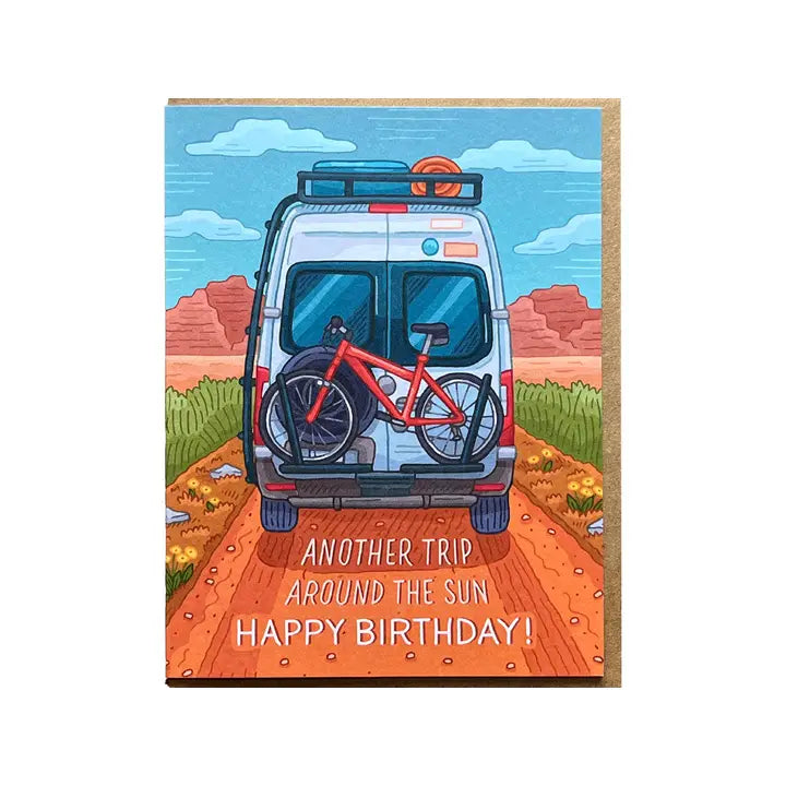 Another trip around the sun Happy Birthday Greeting Card