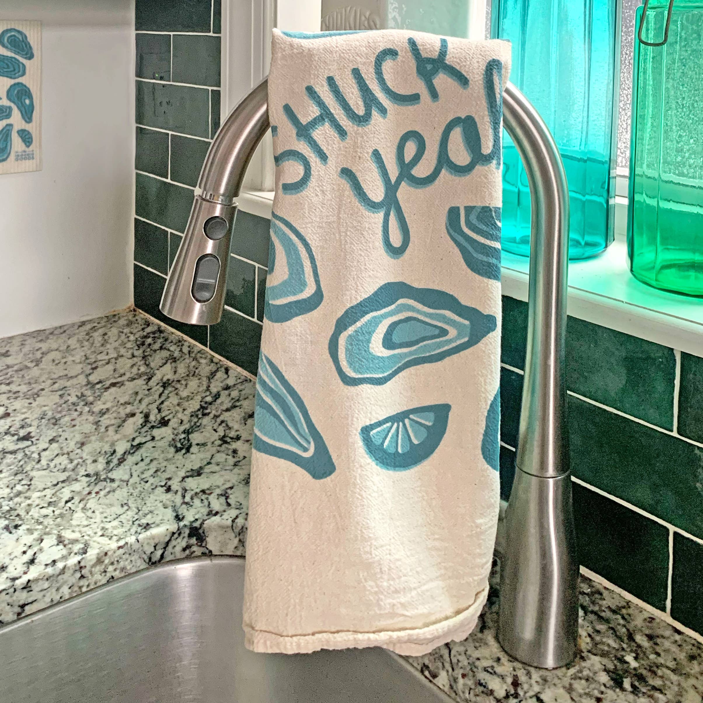 Fresh Oysters (Oyster & Lemon) Tea Towels - Set of 2