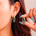 Glamorous KE-8315 18K Gold Plate Crystal Hoop Earrings, perfect for catching light and attention, unlike your last date.
