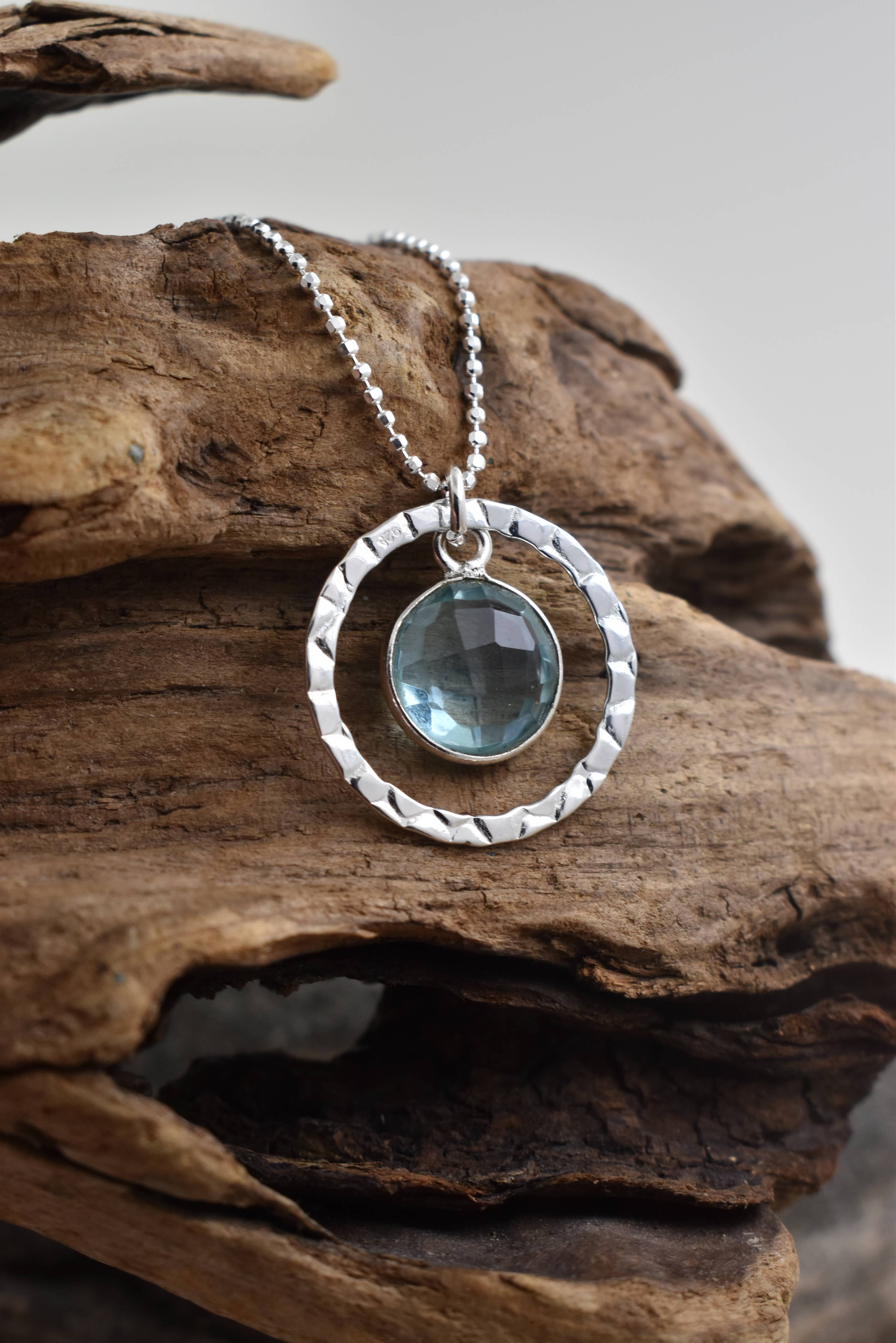 Sterling Silver Sky Blue Topaz Necklace