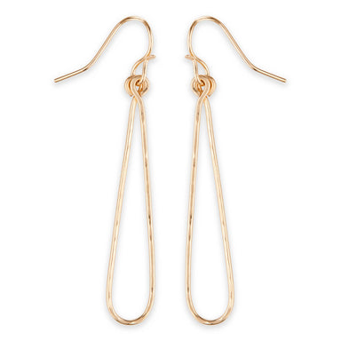 Hammered Elongated Dangle Earring