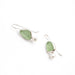 seaglass earrings with pearl