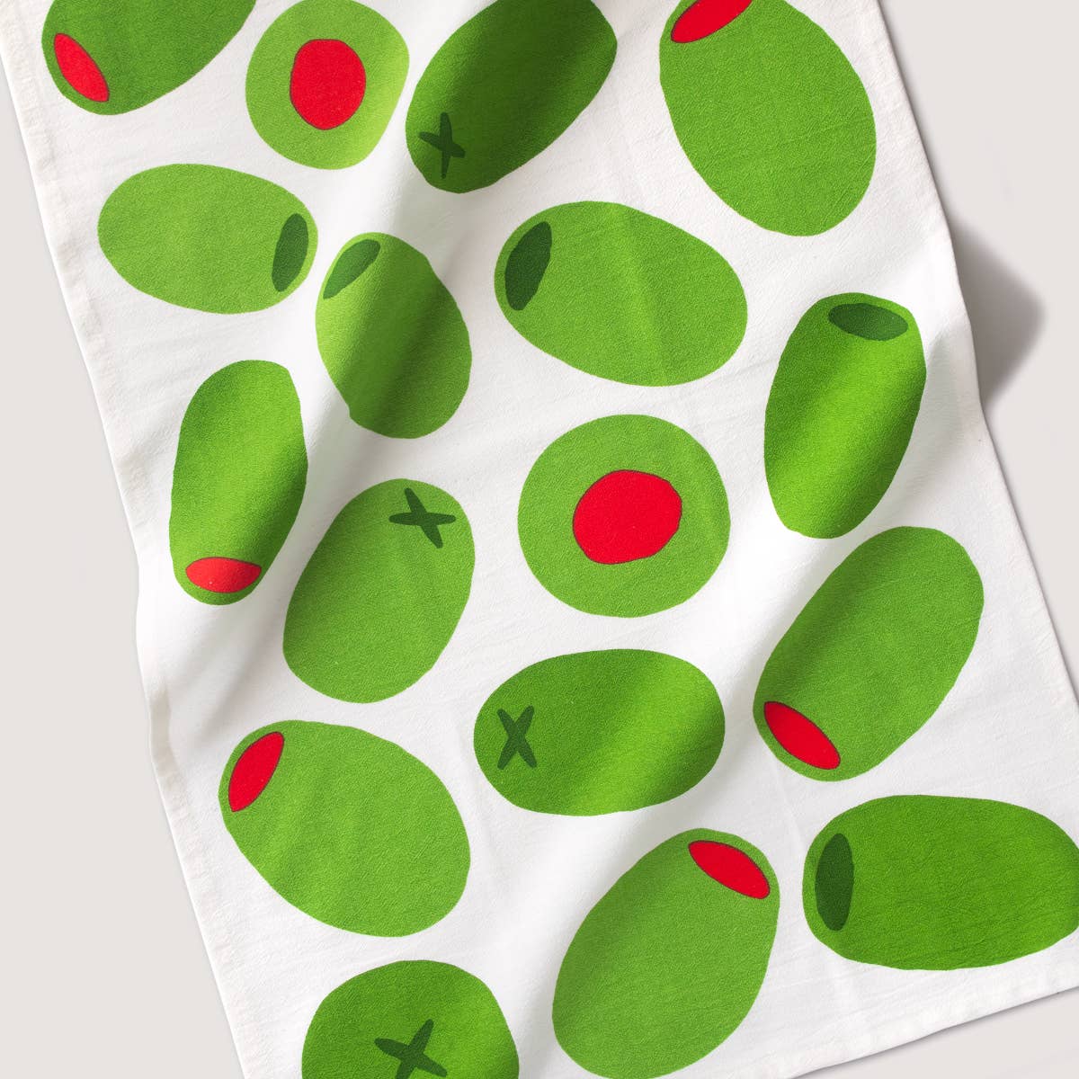 Green Olives Tea Towel