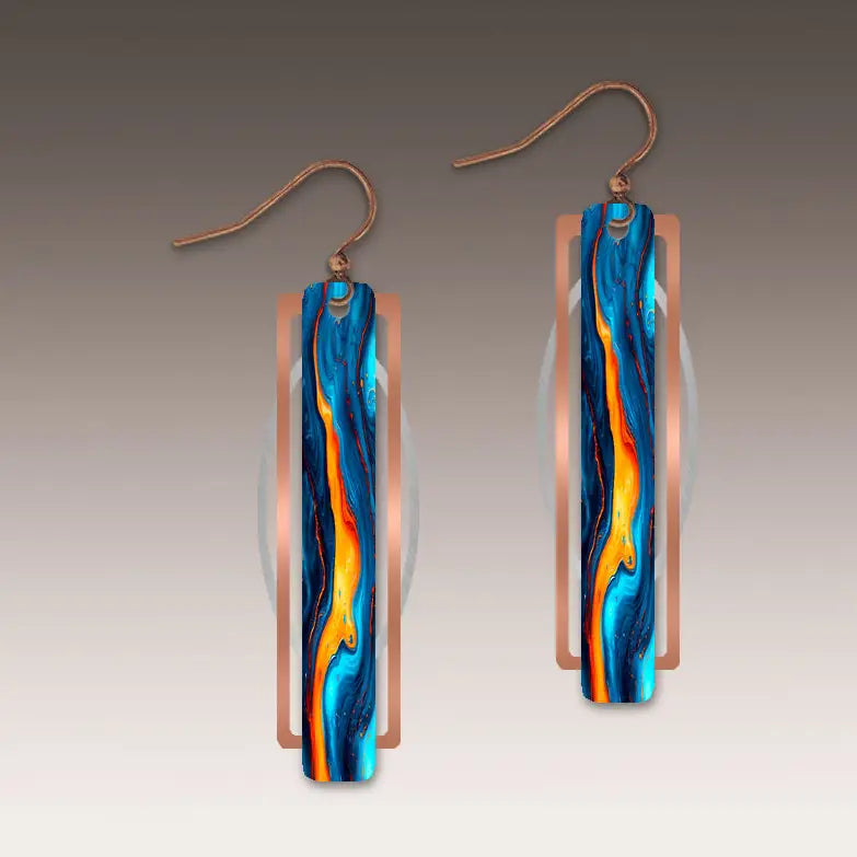 Geometric Metal Accent Earrings