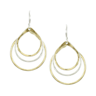 Tiered Teardrop Earrings by Marjorie Baer, handcrafted jewelry made in California