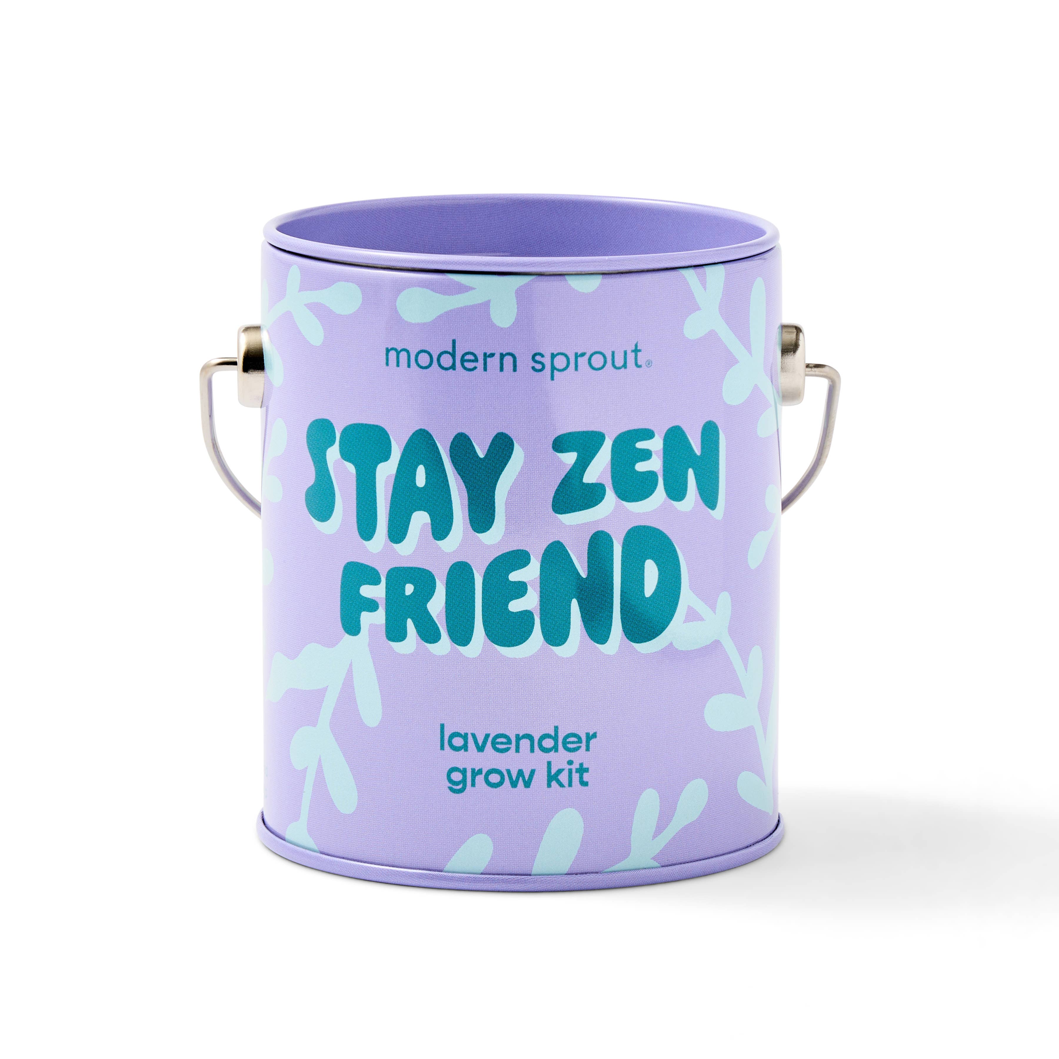 Lavender grow kit in a pastel purple can from Modern Sprout, part of the complimentary color grow kits collection.