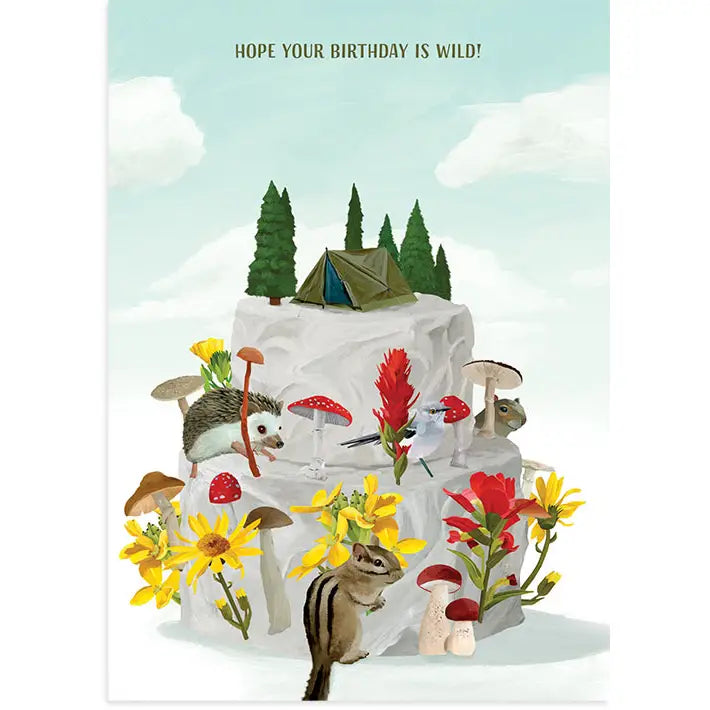 Hope your birthday is wild blank greeting card