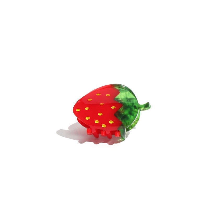 mini strawberry hair clip