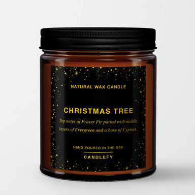 Candlefy Natural Wax Candle Christmas tree scent