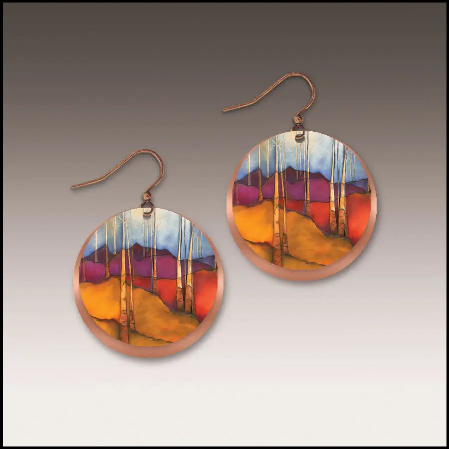 Copper Halo Multilayer Disc Earrings