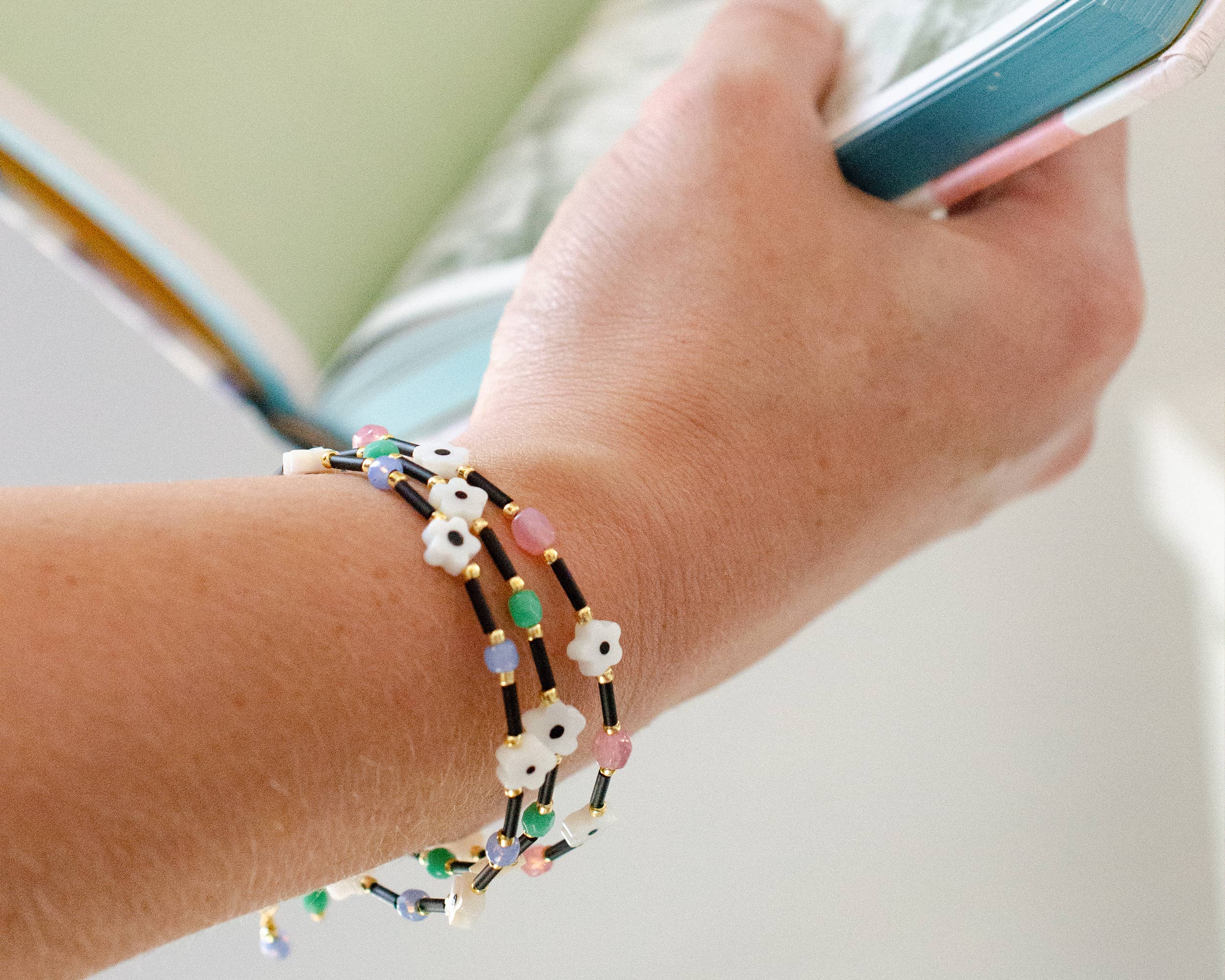 Colorful Beaded Clasp Bracelets- Ari