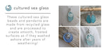 Eco Glass Bezel Drop Silver Earrings: Aqua showcasing the vibrant blue hue with a contemporary design by Whitelotus Design.