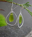 Elegant Green Eco Glass Teardrop Frame Earrings displayed beautifully, emphasizing their lightweight and stylish features.