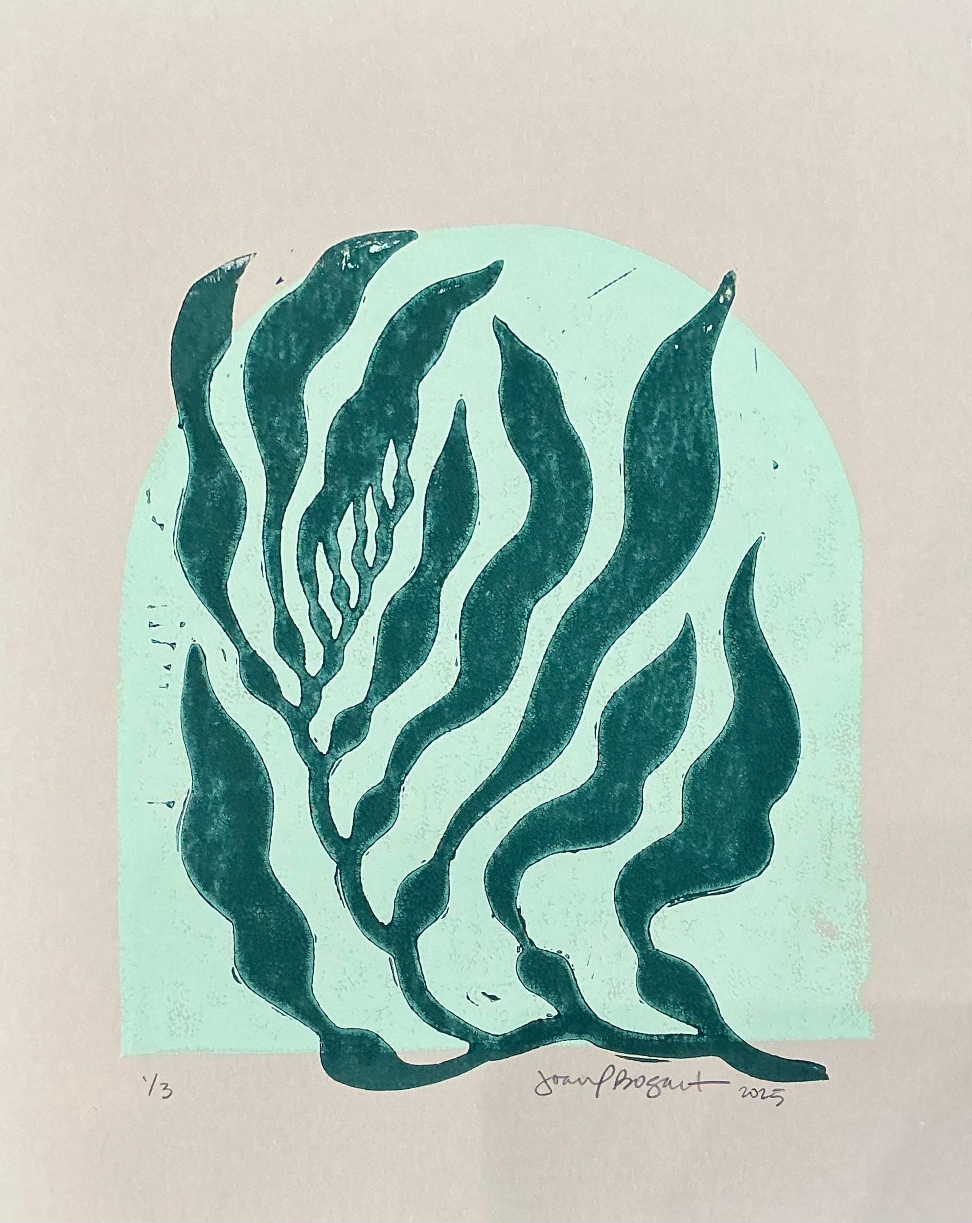Kelp Fronds Arc | Linoprint