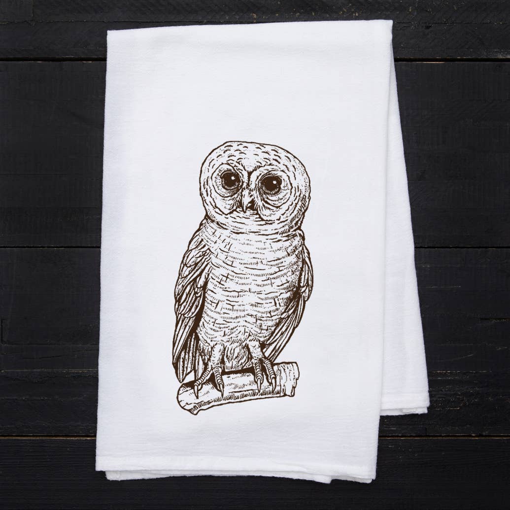 Customizable Tea Towel | Owl | Name Drop | Souvenir