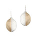 Half and Half Oval Wire Earrings by Marjorie Baer, handcrafted jewelry made in California