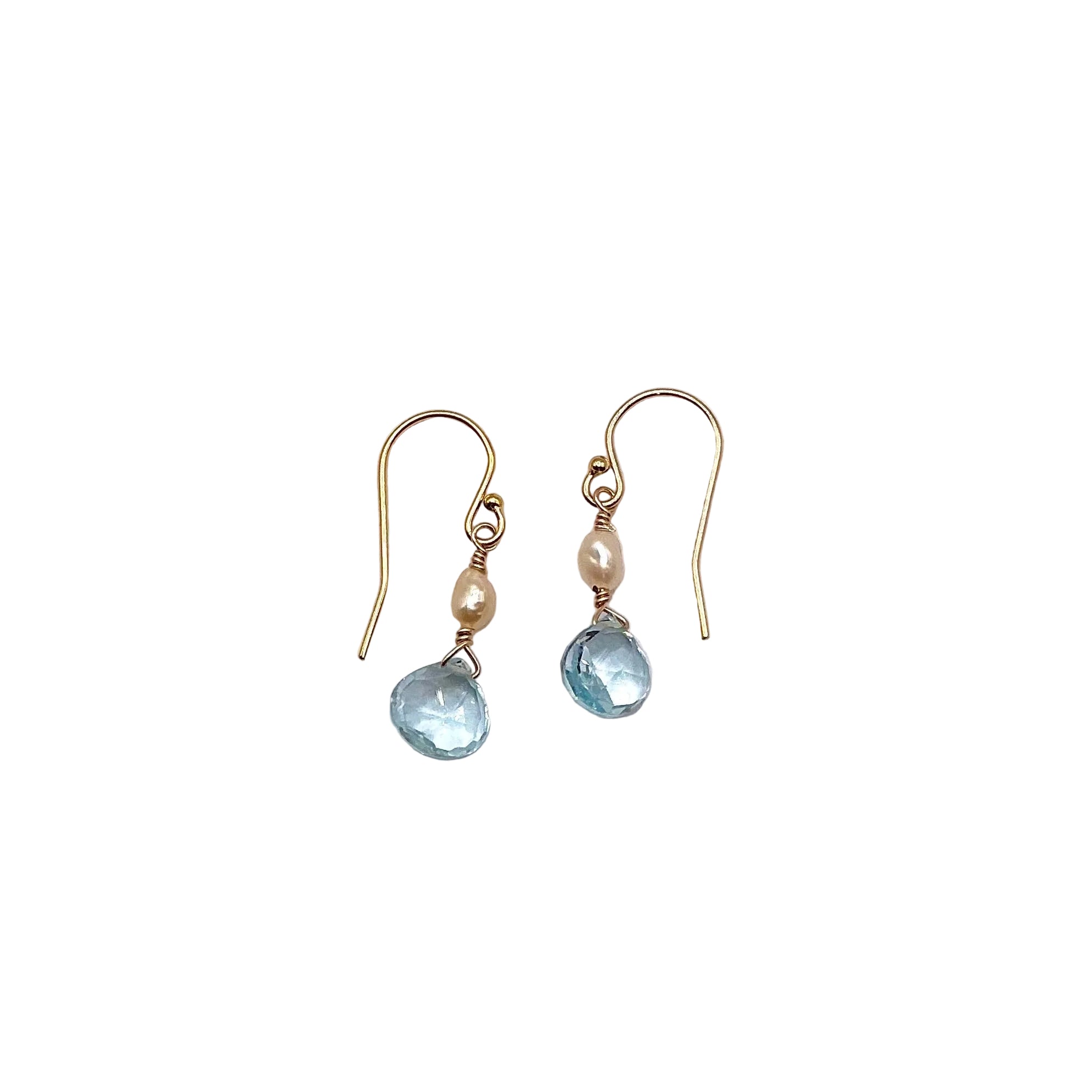 Swiss Blue Topaz Gold Fill Earrings