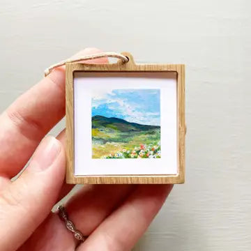 Tiny Watercolor Framed Print | 1" Landscape