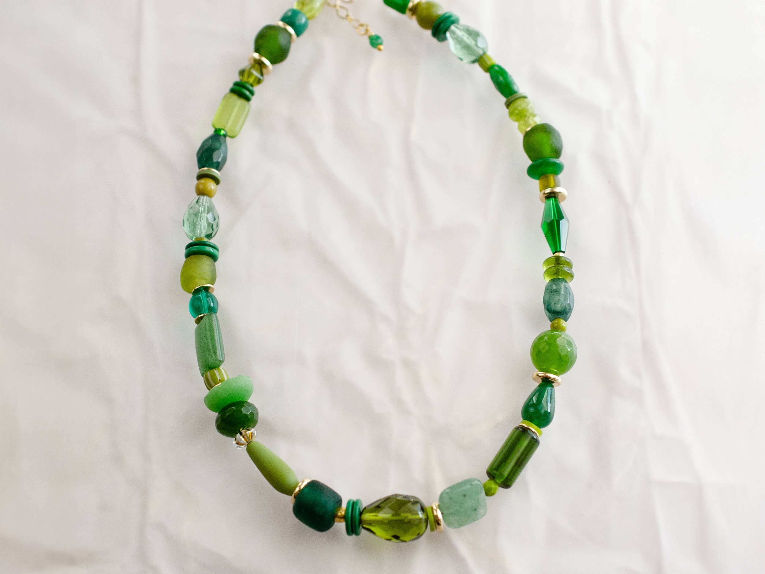 Emerald Green Beaded Necklace