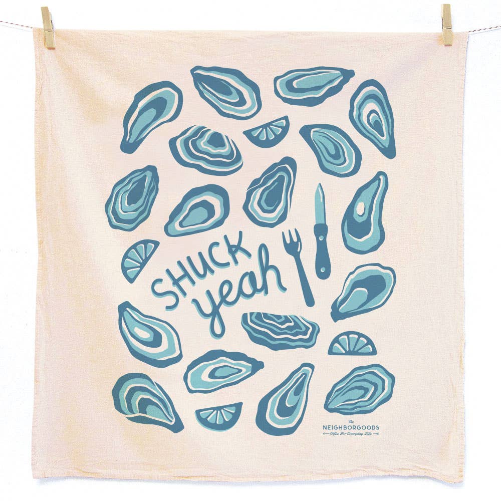 Fresh Oysters (Oyster & Lemon) Tea Towels - Set of 2