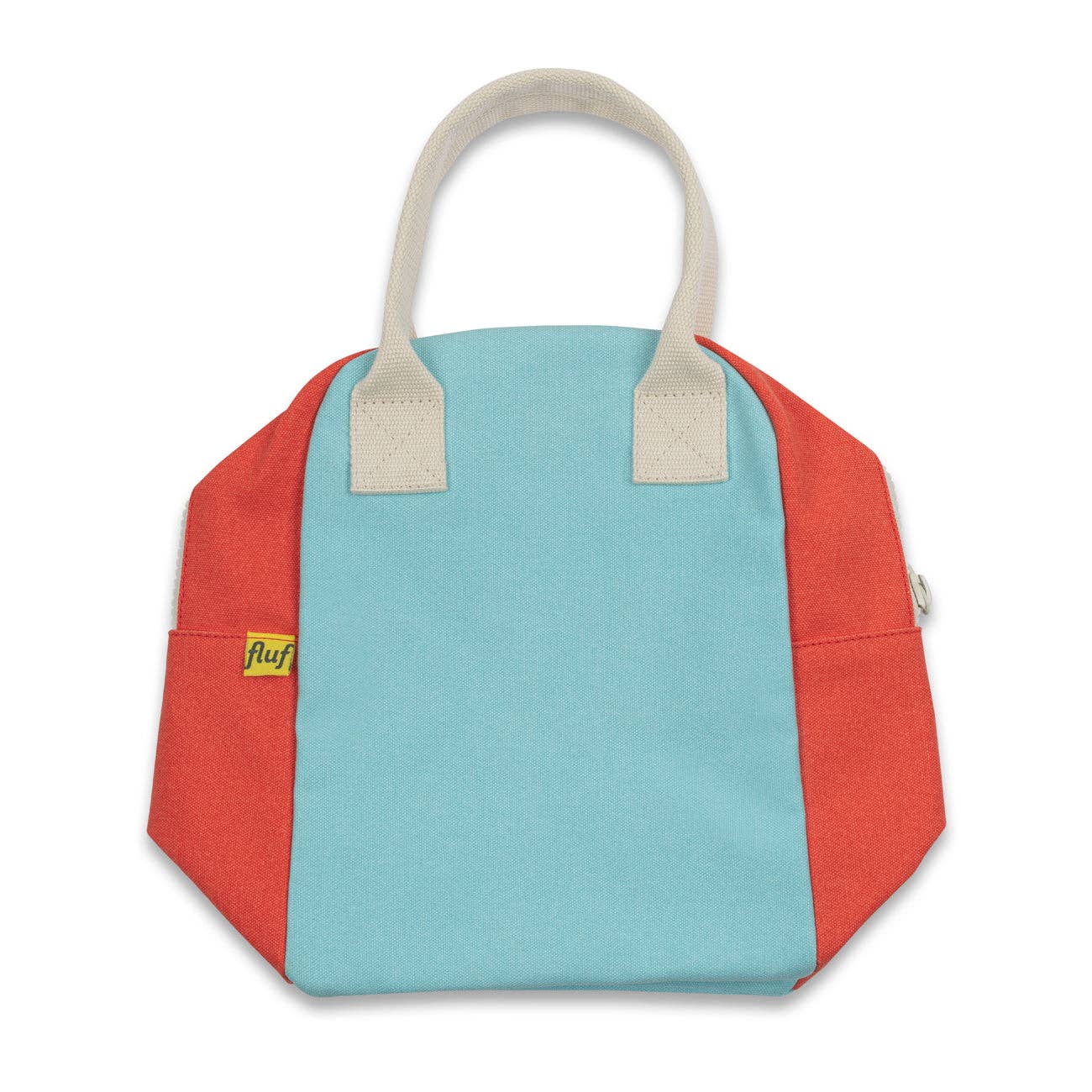 Blue and Red Zipper lunch bag