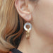Large Ring and Hoops Wire Earrings by Marjorie Baer, handcrafted jewelry made in California