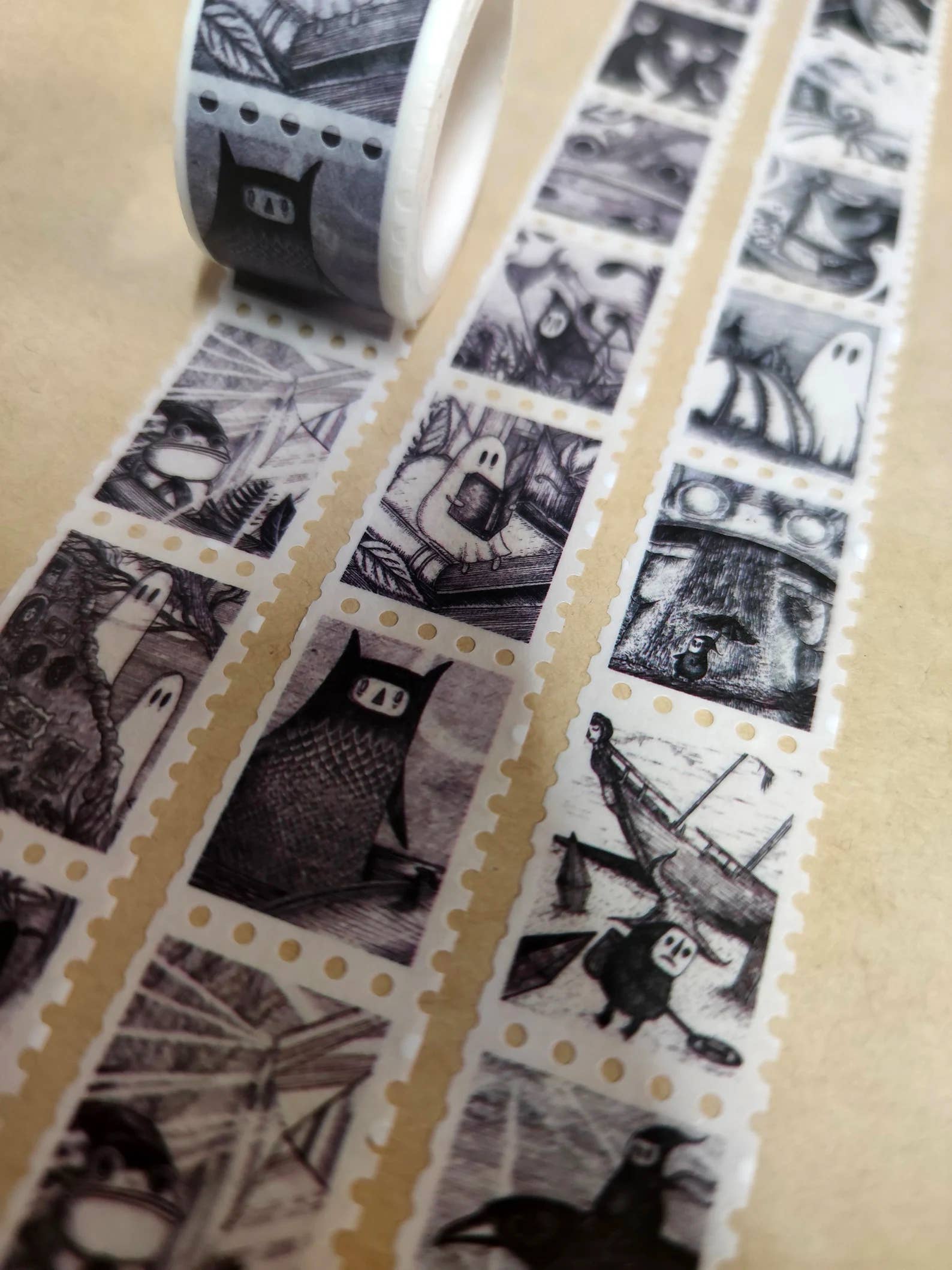 spooky stamps washi tape