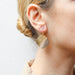 Large Half & Half Square Wire Earrings by Marjorie Baer, handcrafted jewelry made in California
