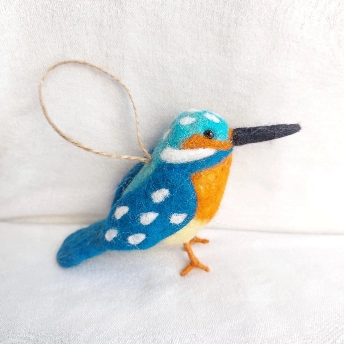 Handmade Felt Bird Ornaments designed in Florida, showcasing vibrant colors and whimsy.