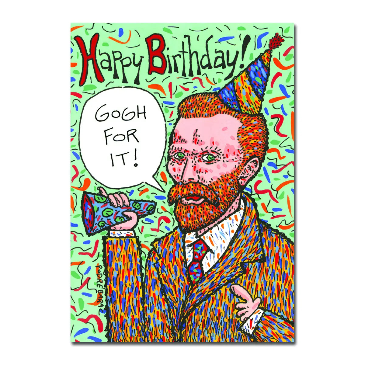 Happy Birthday gogh for it blank greeting card
