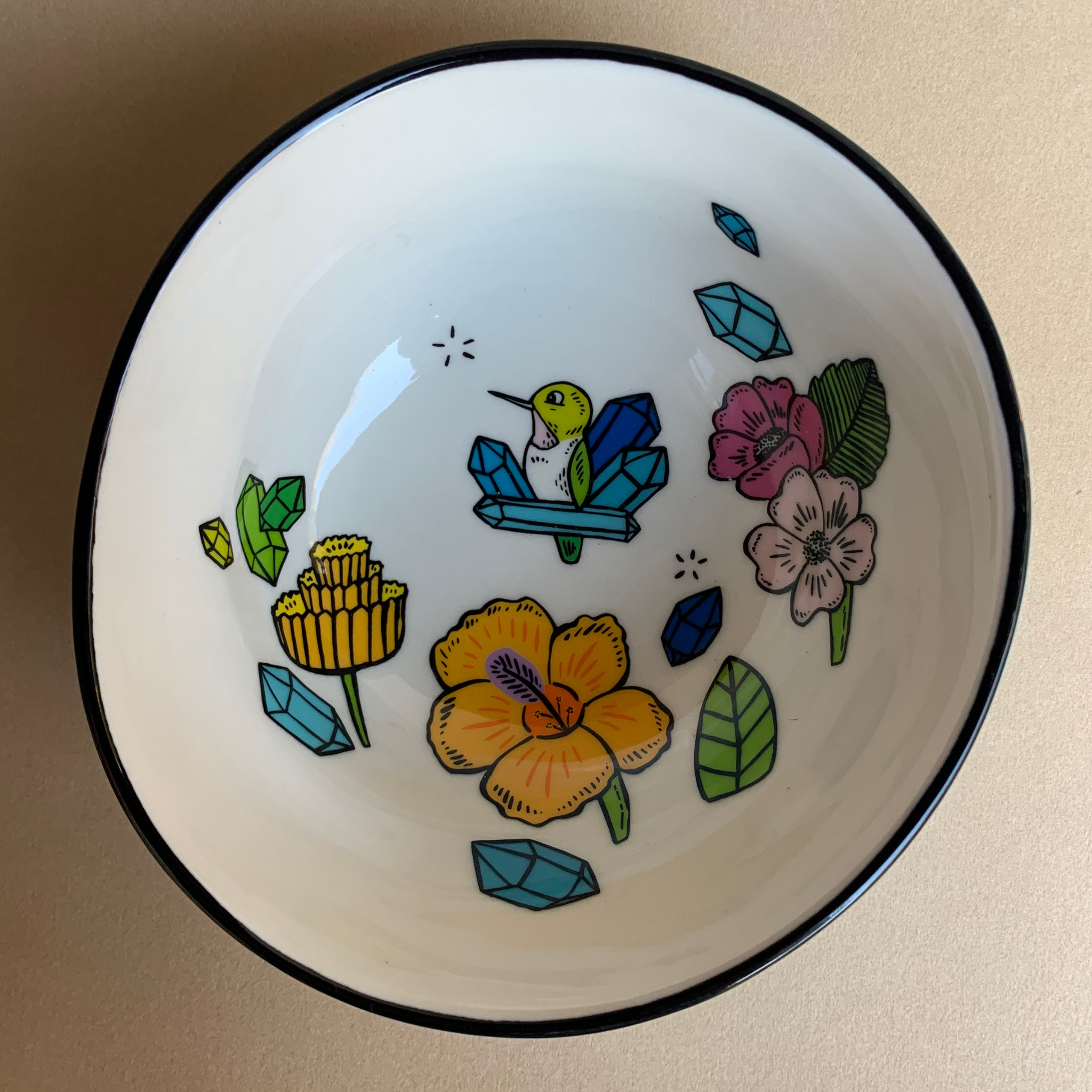 Small Magical Places - Ceramic Hummingbird Bowl