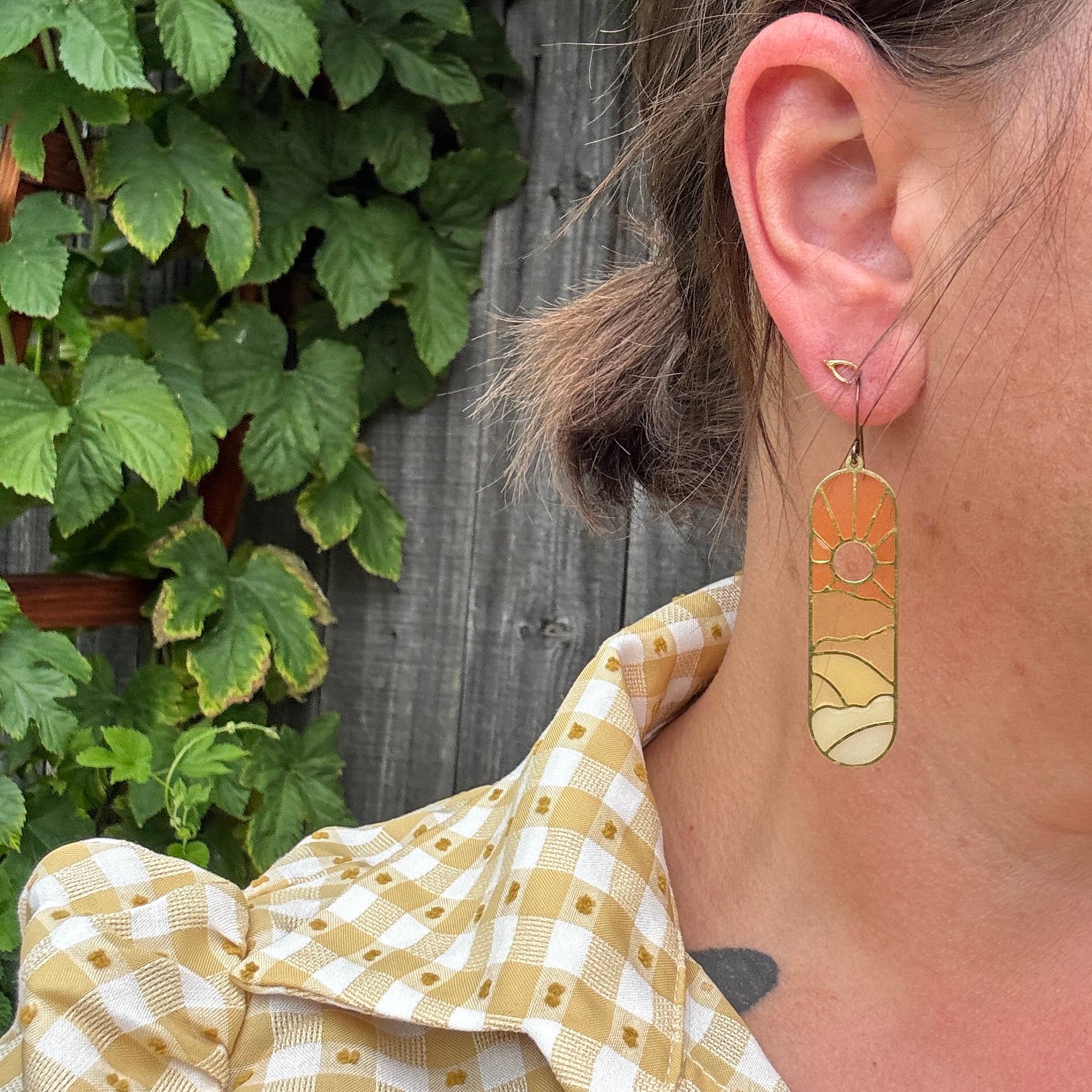 Pastoral // Stained Glass Resin Earrings