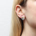 Layered Discs Post Earrings by Marjorie Baer, handcrafted jewelry made in California