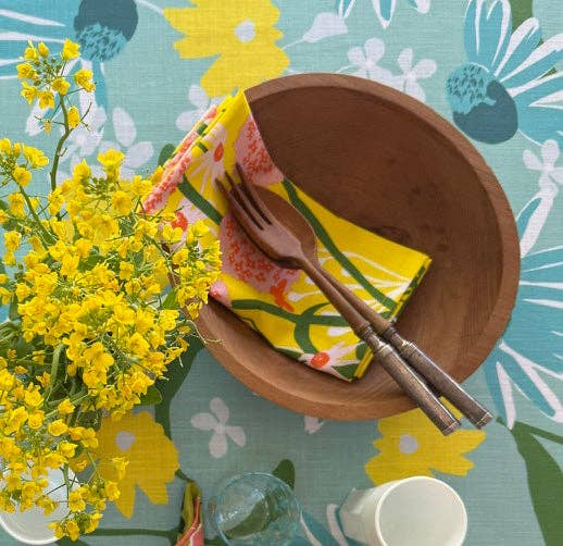 Beautifully displayed Allium Napkin Set in a bright kitchen setting, perfect for casual dining and entertaining.