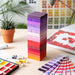 Gradient color wooden block tower