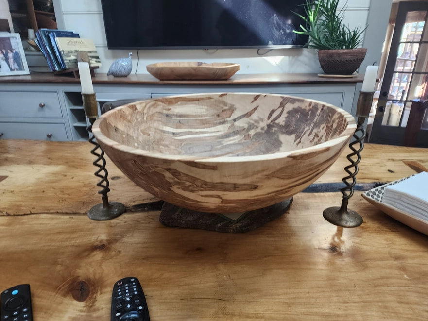 wood round bowls
