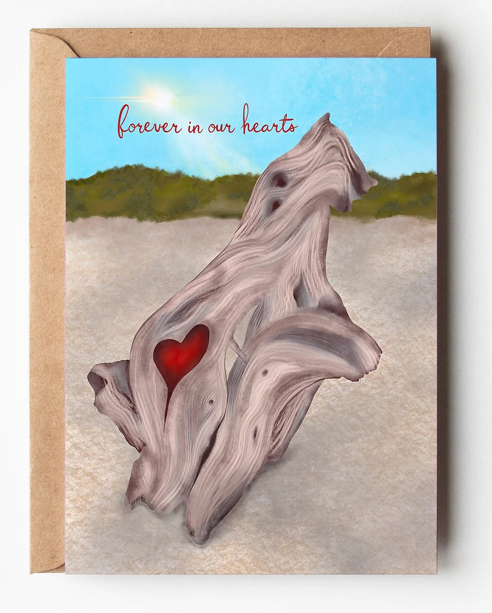 forever in our hearts greeting card