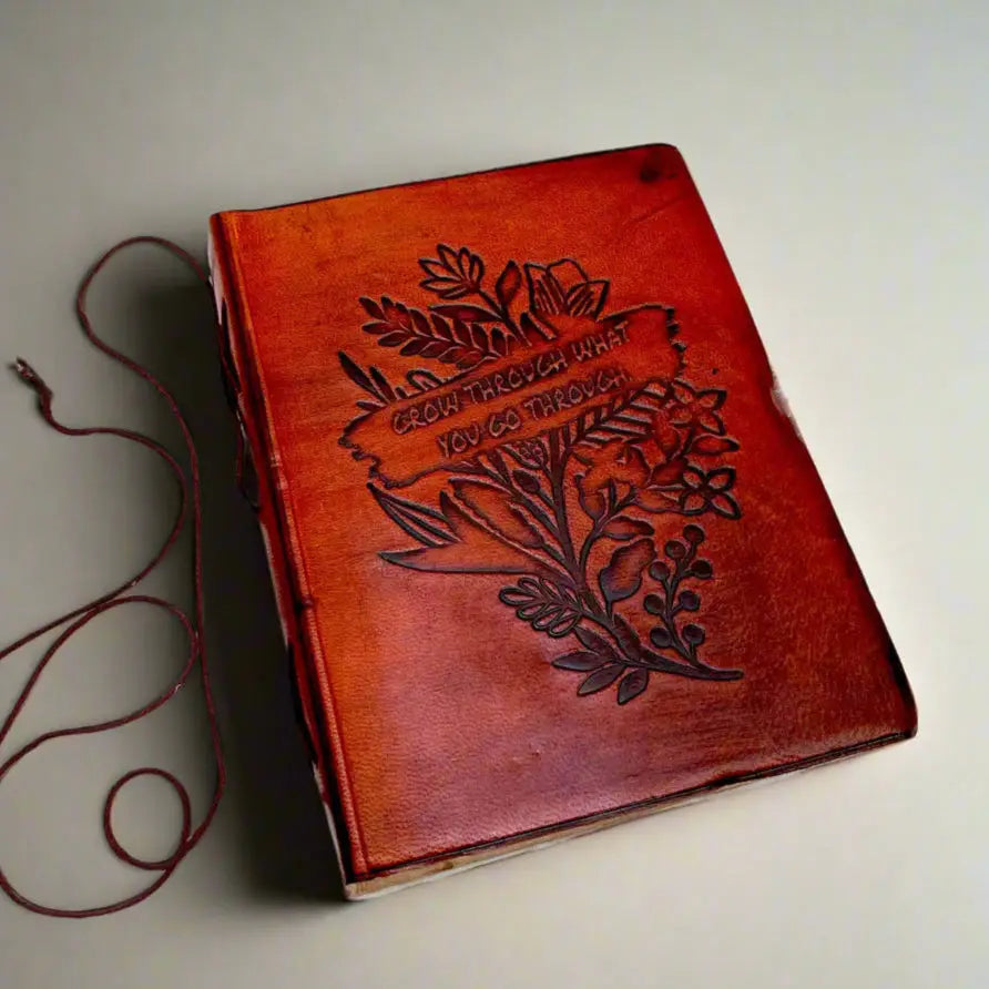 Handmade Leather Quote Journals | 6" x 8"
