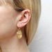 Large Wavy Oval Wire Earrings by Marjorie Baer, handcrafted jewelry made in California