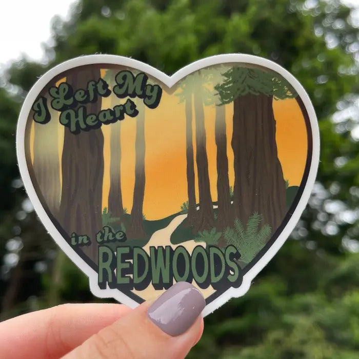 I left my heart in the redwoods sticker