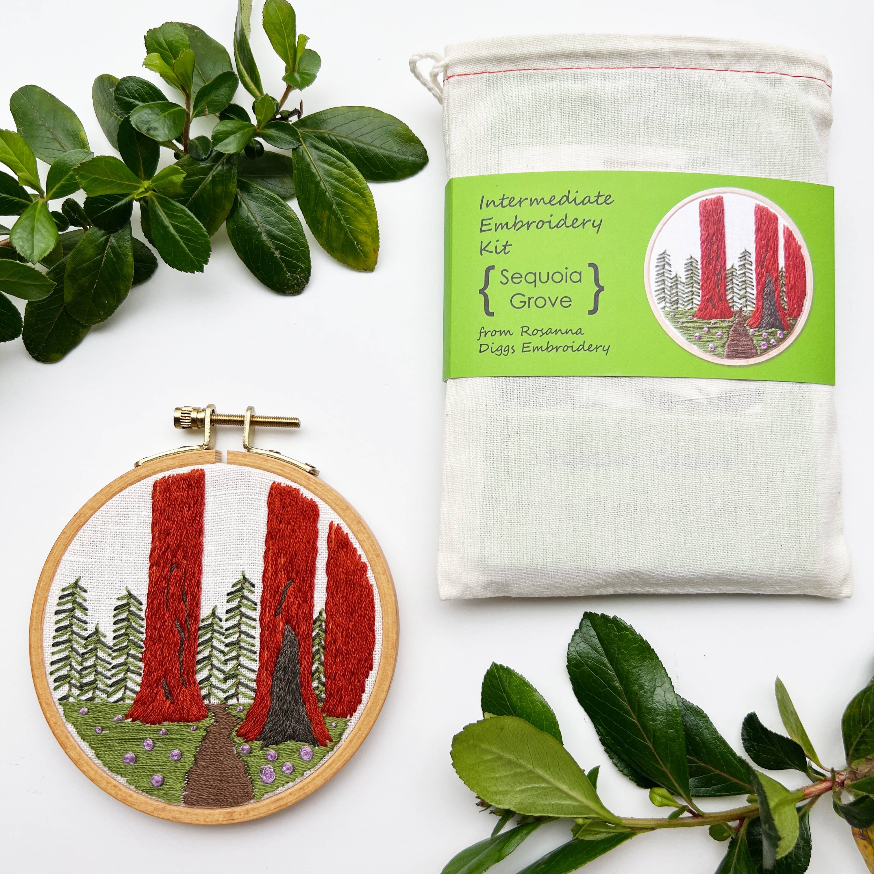 Sequoia Grove embroidery kit