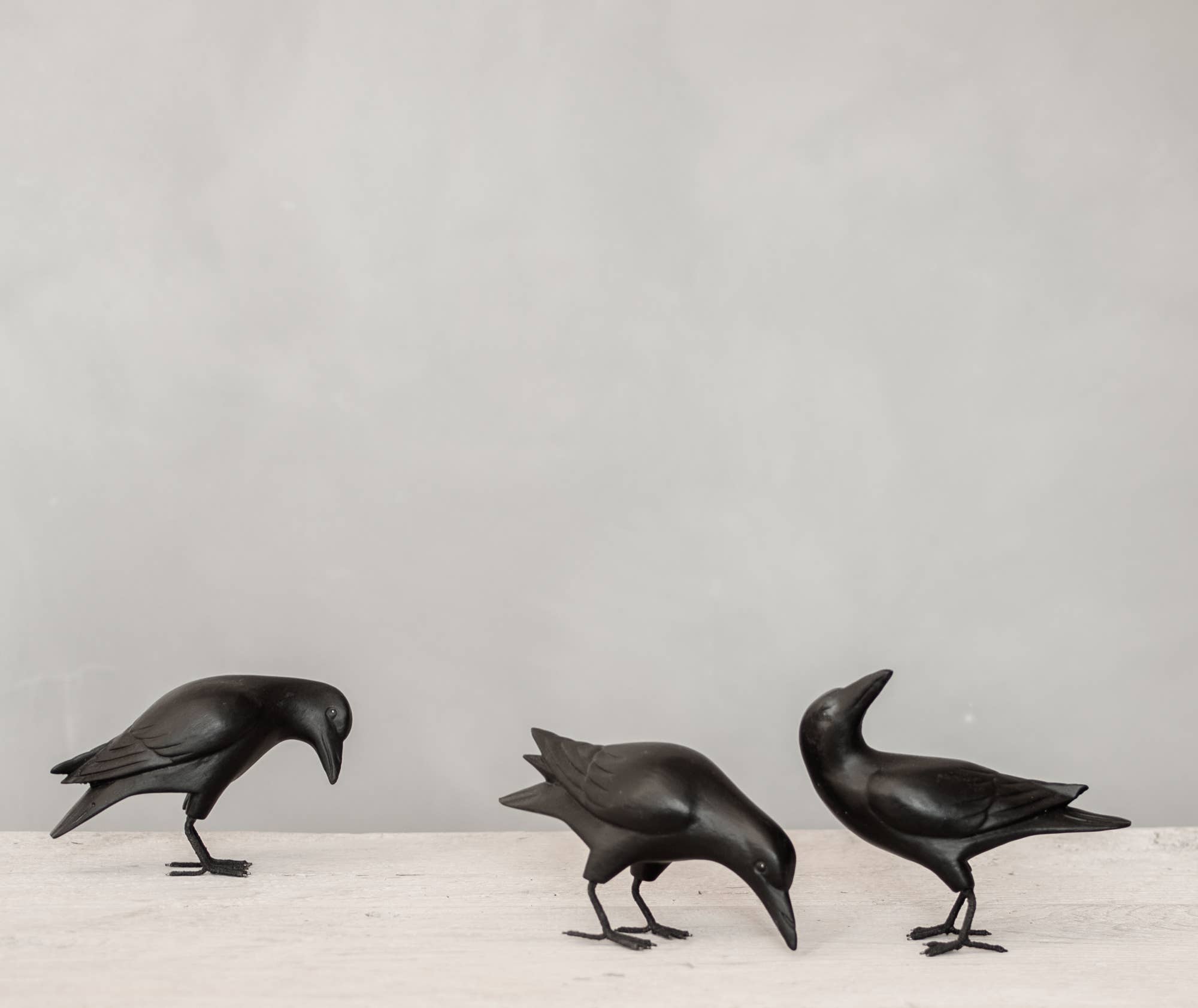 Mini Crow | Hand Carved Wood Sculpture | 3.5"H