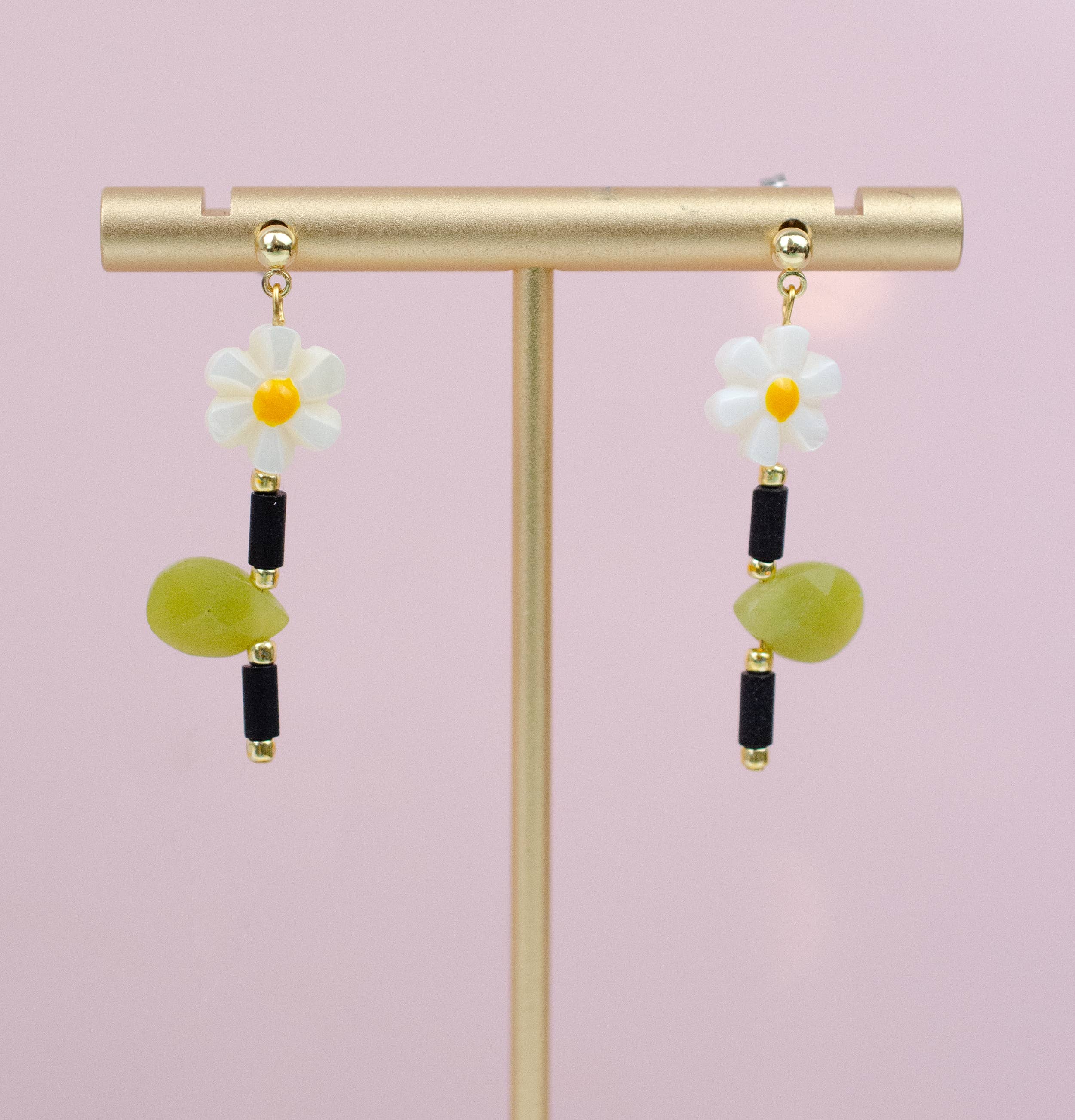 Dainty Beaded Flower Earrings