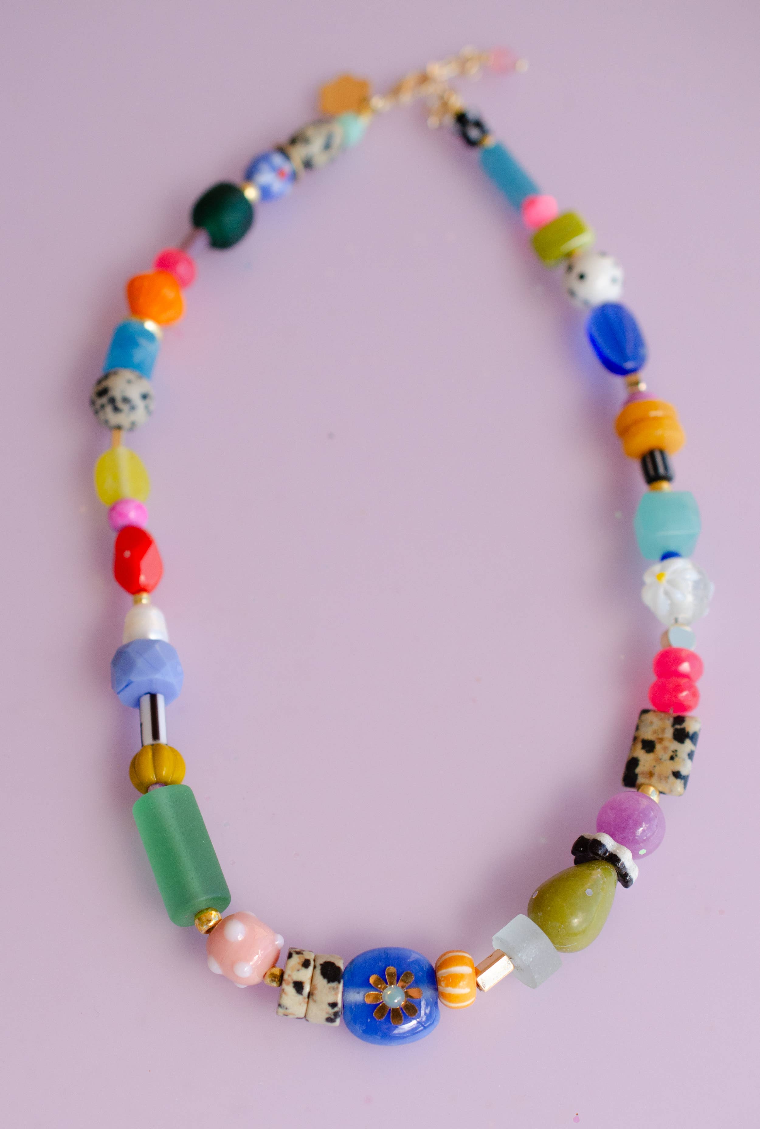 Bright Colorful Beaded Necklace