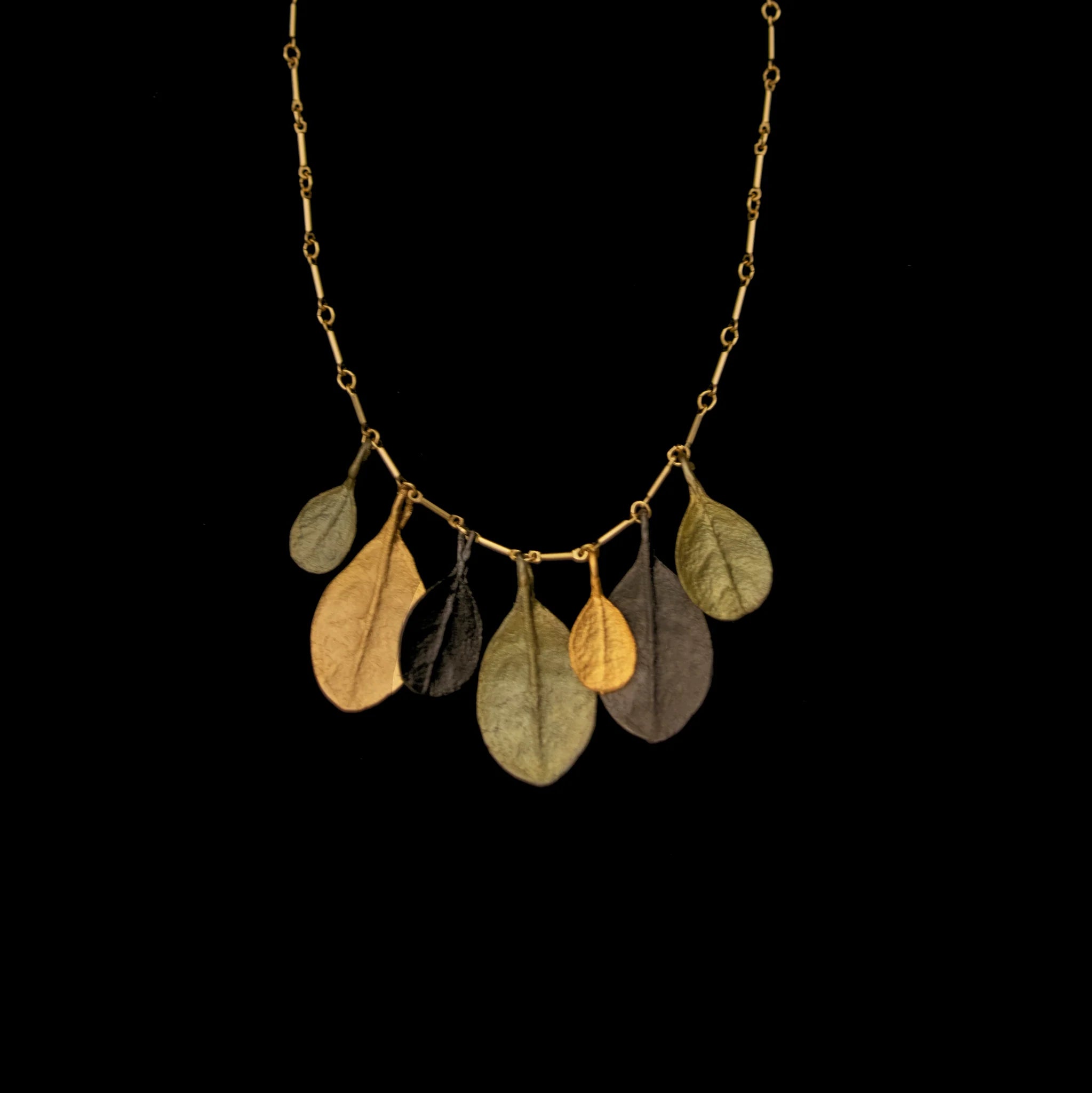 gold leaf necklace