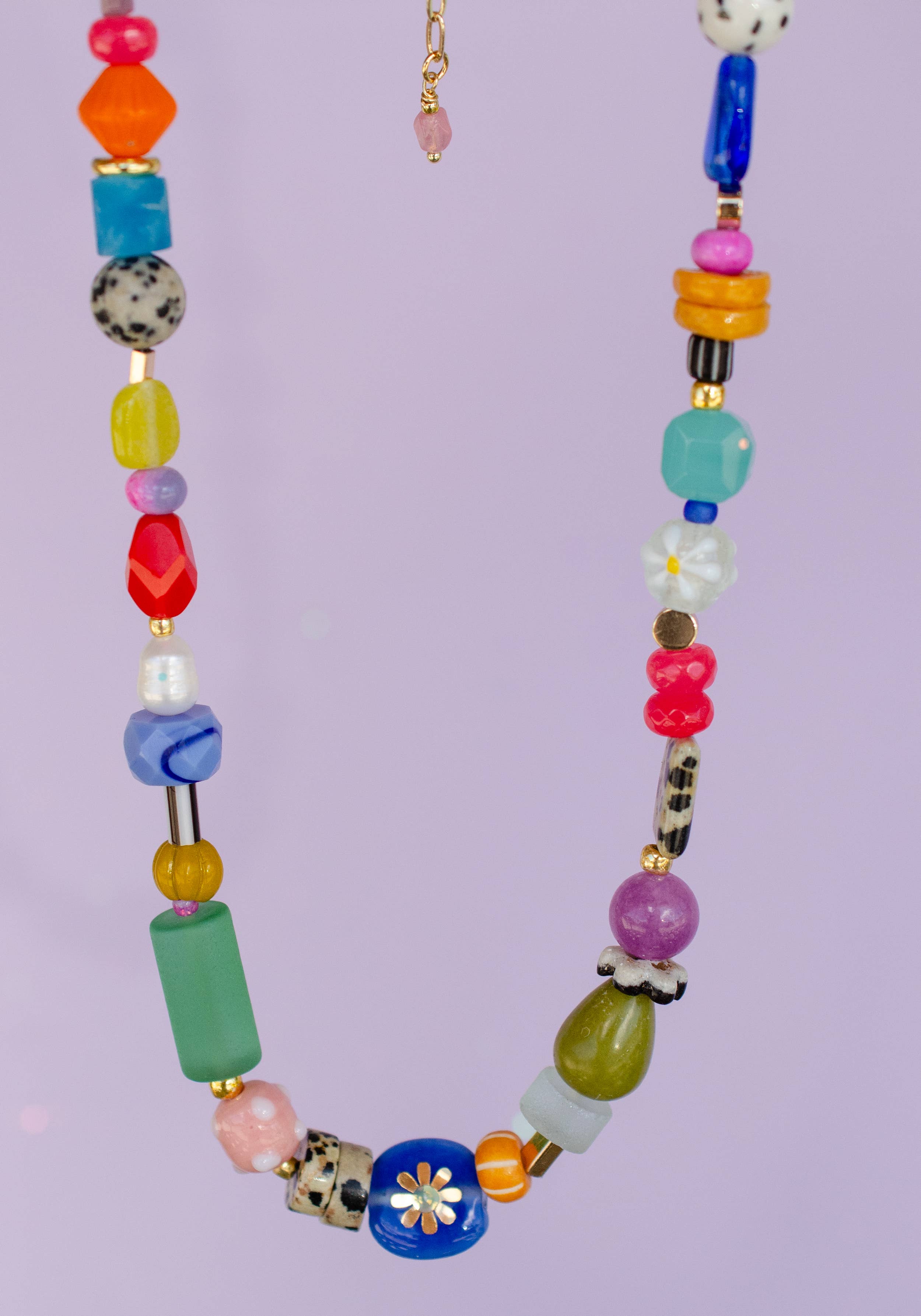 Bright Colorful Beaded Necklace
